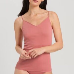 HANRO V-Neck Cotton Camisole in Sweet Pepper Size Medium Brand New NWT
